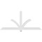 Ekena Millwork Redmond Architectural Grade PVC Gable Bracket, 84"W x 38 1/2"H x 4"D x 4"F, 11/12 Pitch GBP084X39X0404RED00 - alternate 4